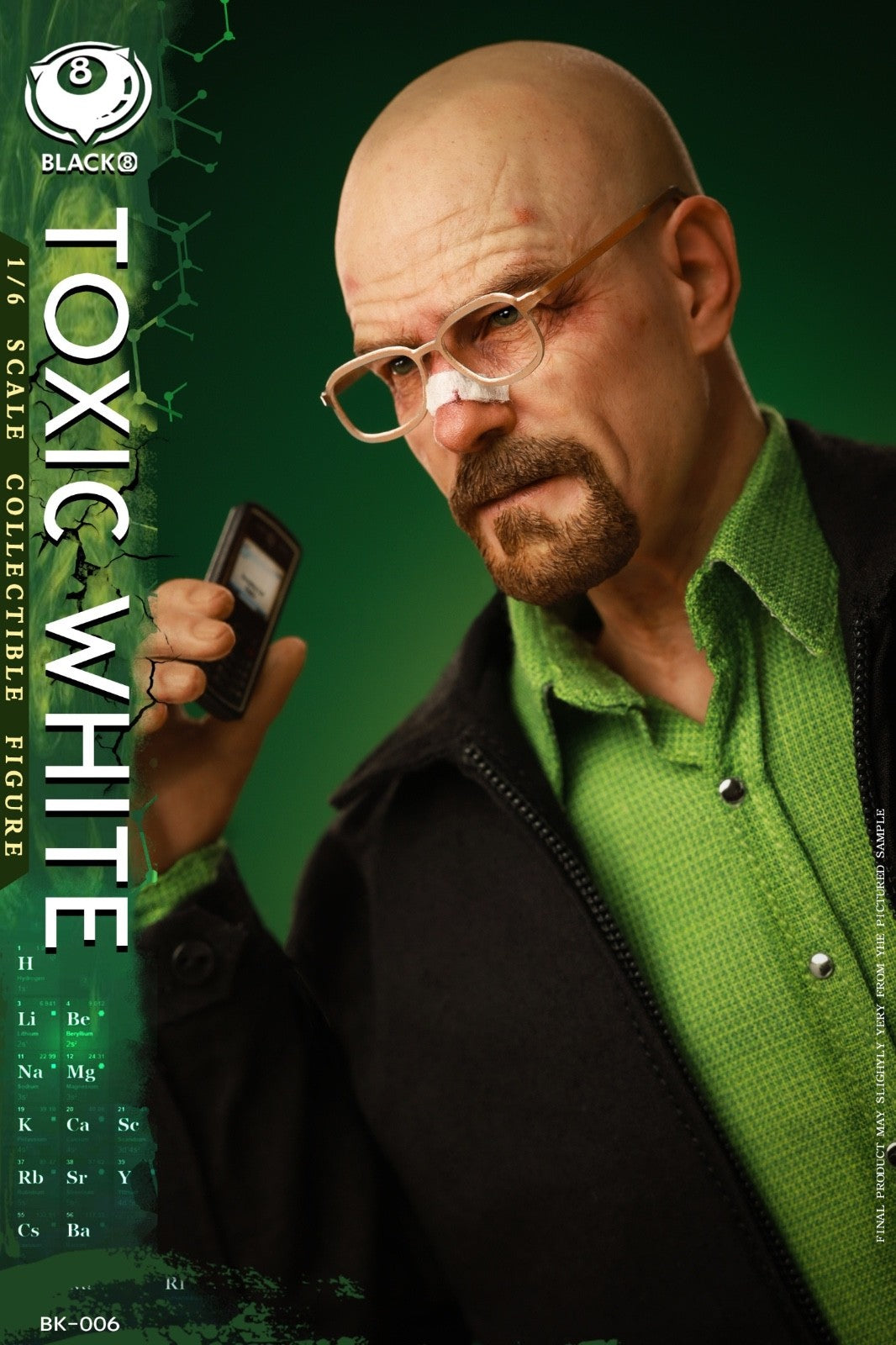 Black 8 Toys BK-006 1/6 Breaking Toxic Mr.White The Bad modelo de figura de acción