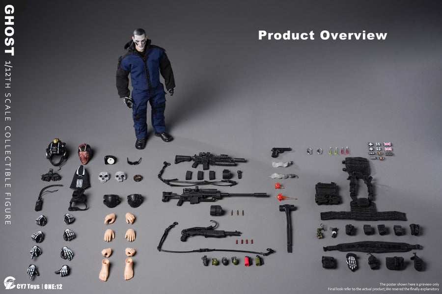 Preventa CY7 Toys 1/12 Night Ghost 6" figura de acción de colección Soldier