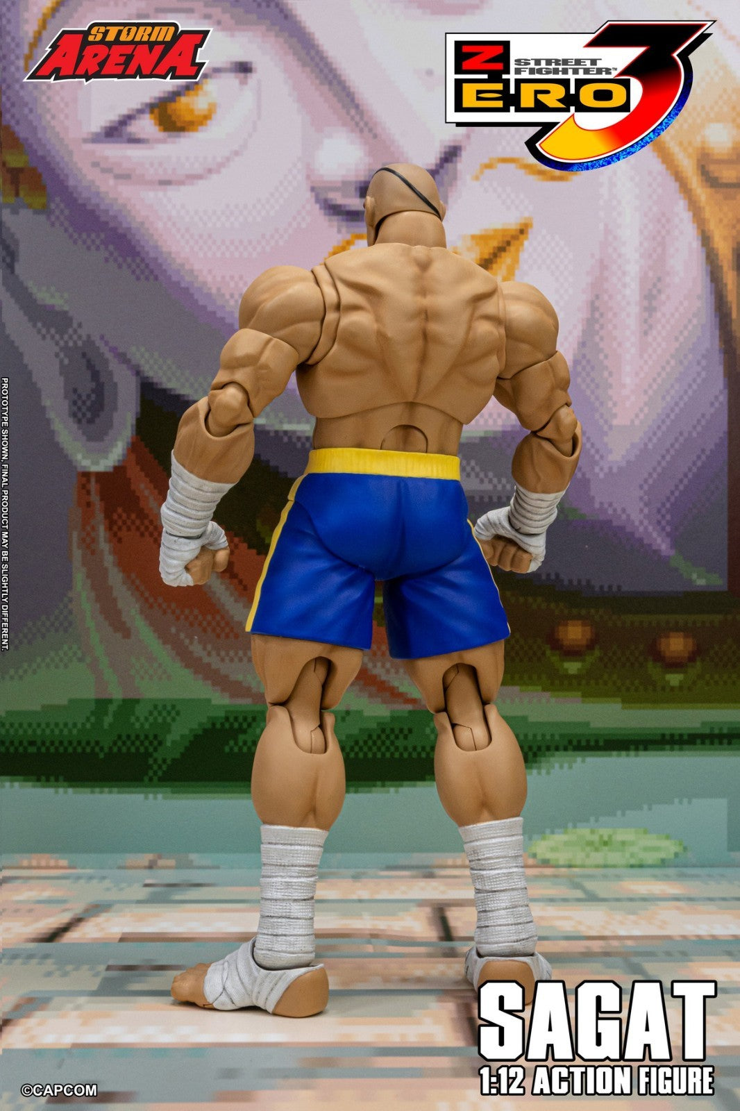 Storm Toys SFSA03 1/12 Street Fighter ZERO 3 SAGAT STORM ARENA Action Figure