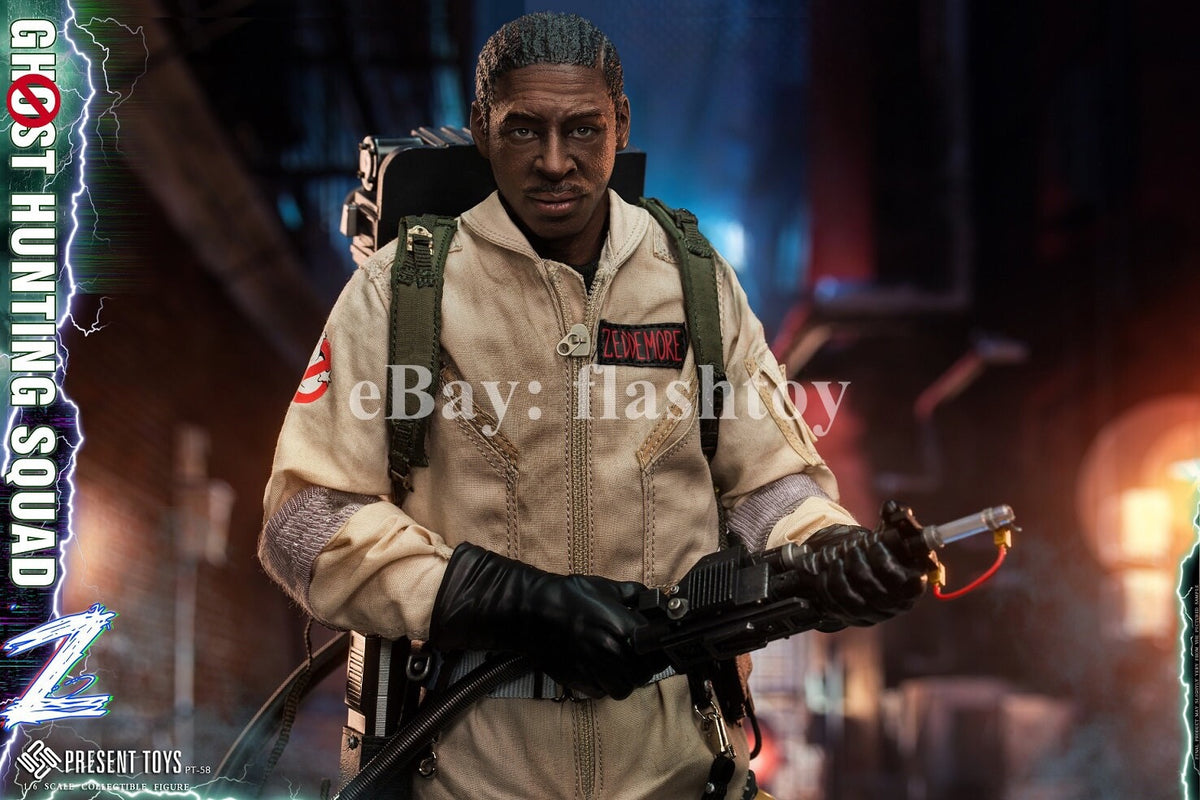 PRESENT TOYS PT-sp58 1/6 Ghost Hunting Squad Zeddemore 12" Action Figure Model