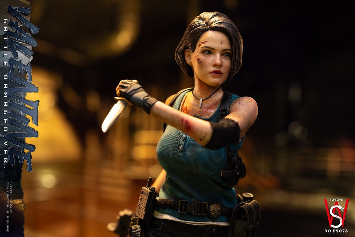 SWTOYS FS073 1/6 Resident Zombie Evil Crisis Jill Figure Toy Battle Damaged Ver.