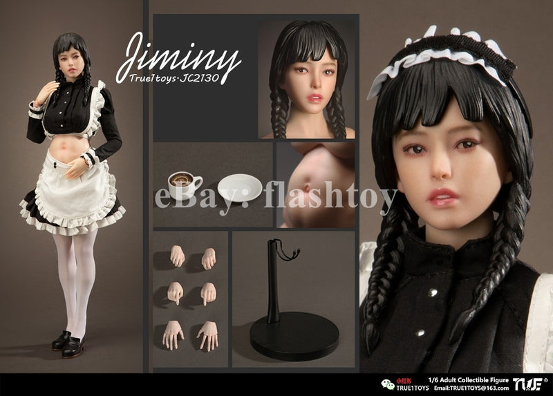 Presale True1Toys JC2130 1/6 Maid Jiminy Action Figure Model Toy Plastic Hair