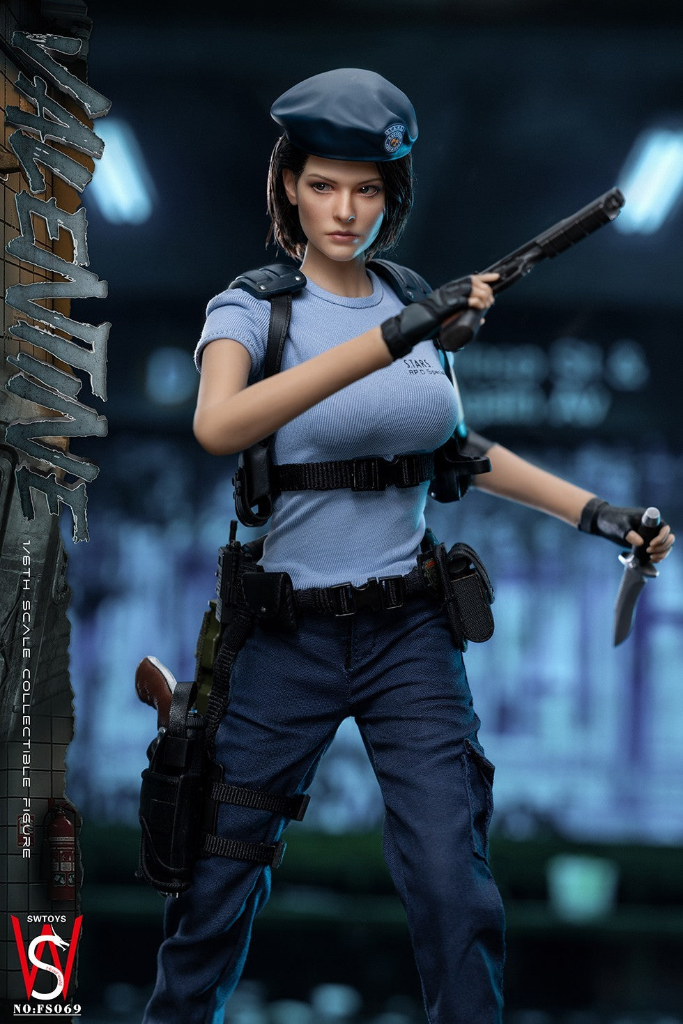 SWTOYS FS069 1/6 Zombie Killer Policewomen Valentine Female Action Figure Model