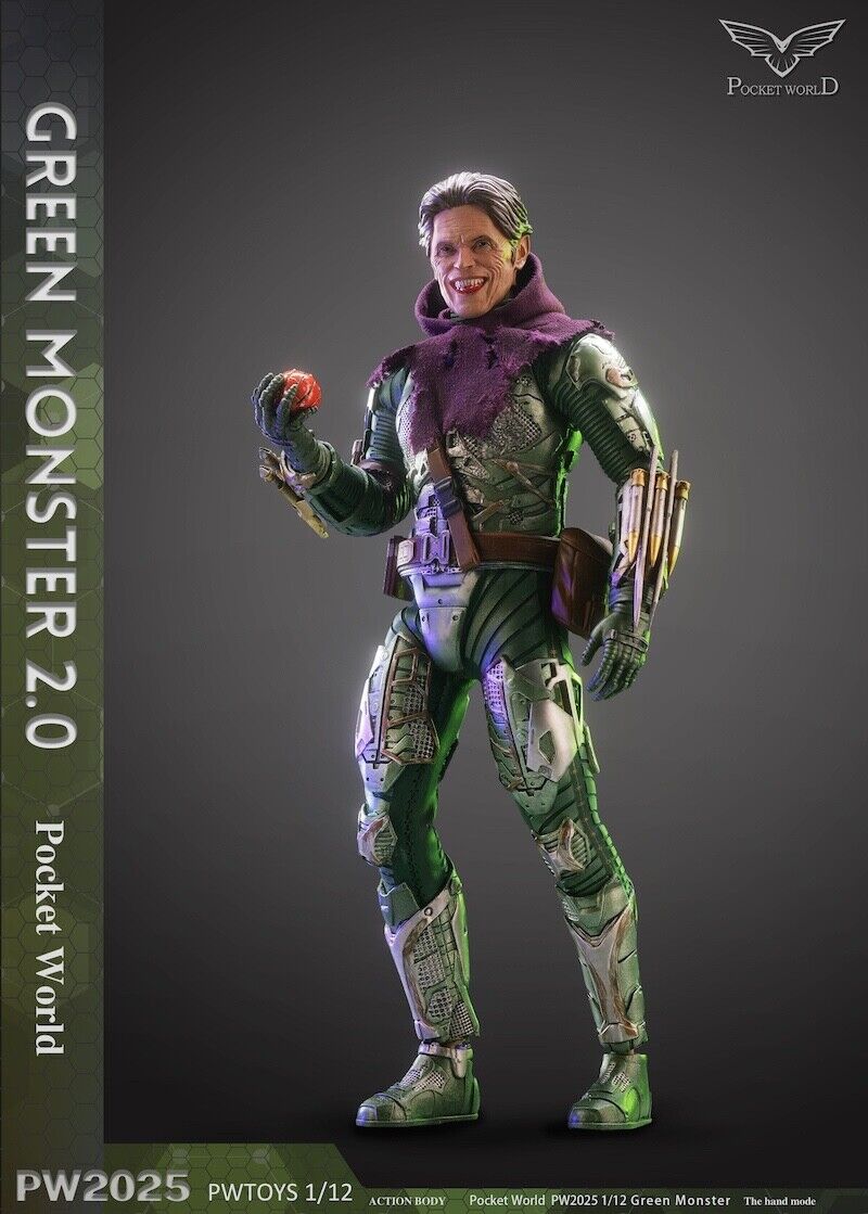 PWTOYS PW2025 1/12 Norman Osborn Green Goblin 6" Male Action Figure Model Toy