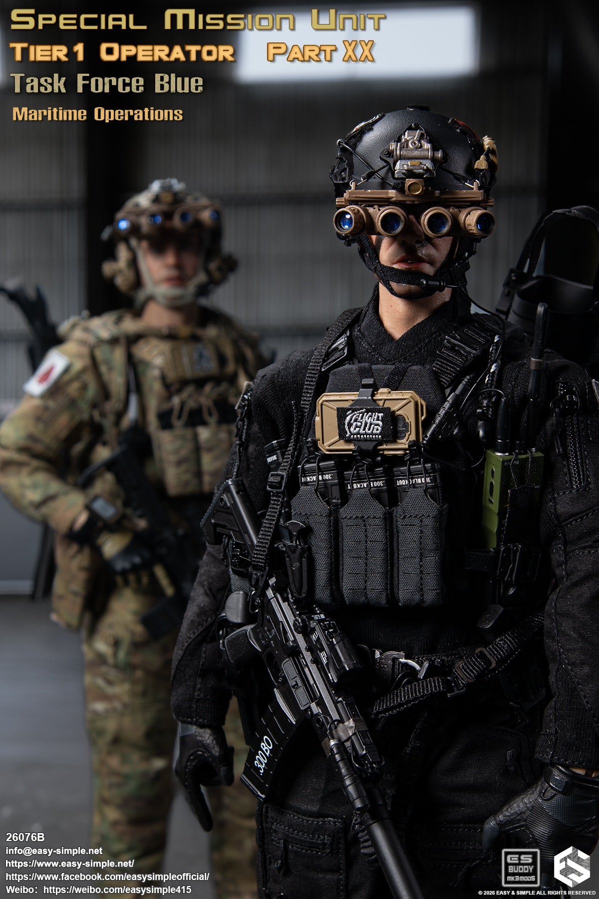 Preventa Easy&Simple 26076B 1/6 Special Mission Unit Tier1 Operator figura de acción