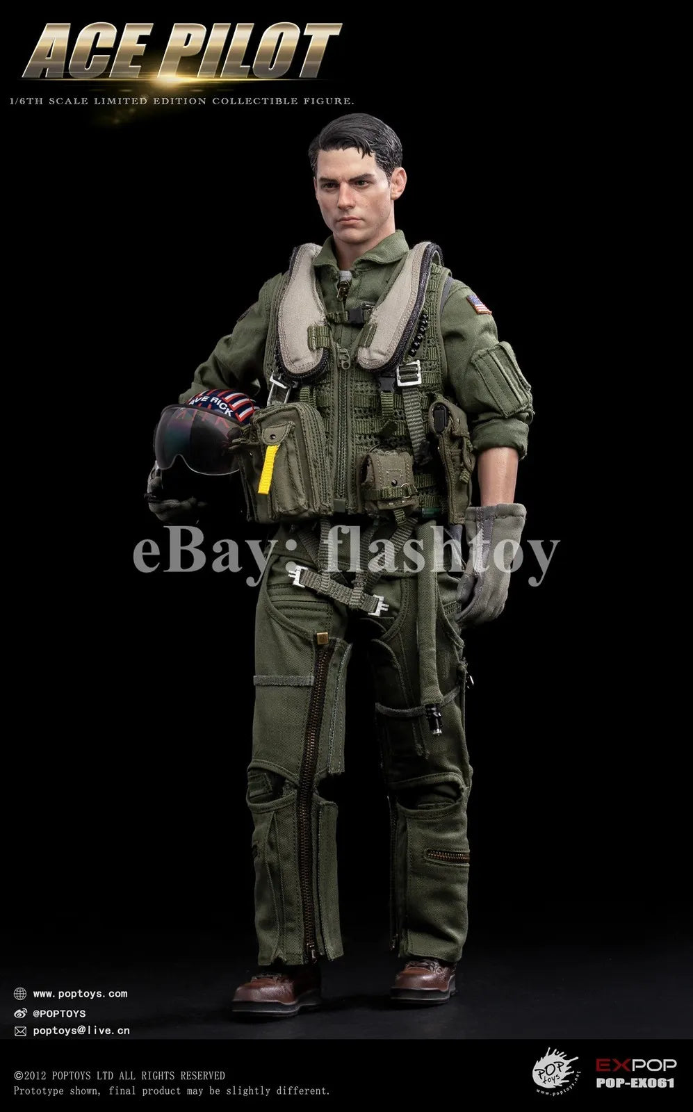 Preventa POPTOYS EX061 1/6 ACE Pilot Mitchell The Gun figura de acción Flying Suit