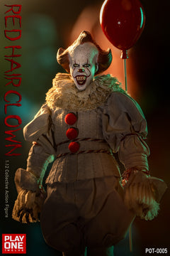 Play One twelve POT-0005 1/12 Red Hair Clown Pennywise Action Figure Model Toy