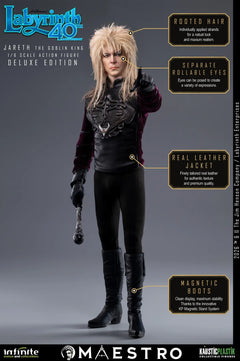 Preventa Infinite 1/6 Labyrinth Jareth the Goblin King modelo de figura de acción masculina