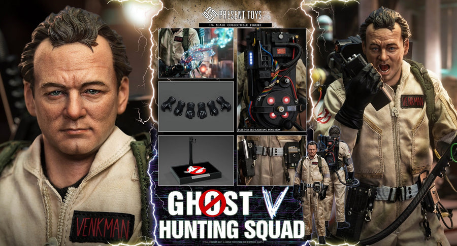 PRESENT TOYS PT-sp57 1/6 Ghost Hunting Squad Peter Venkman 12" figura de acción