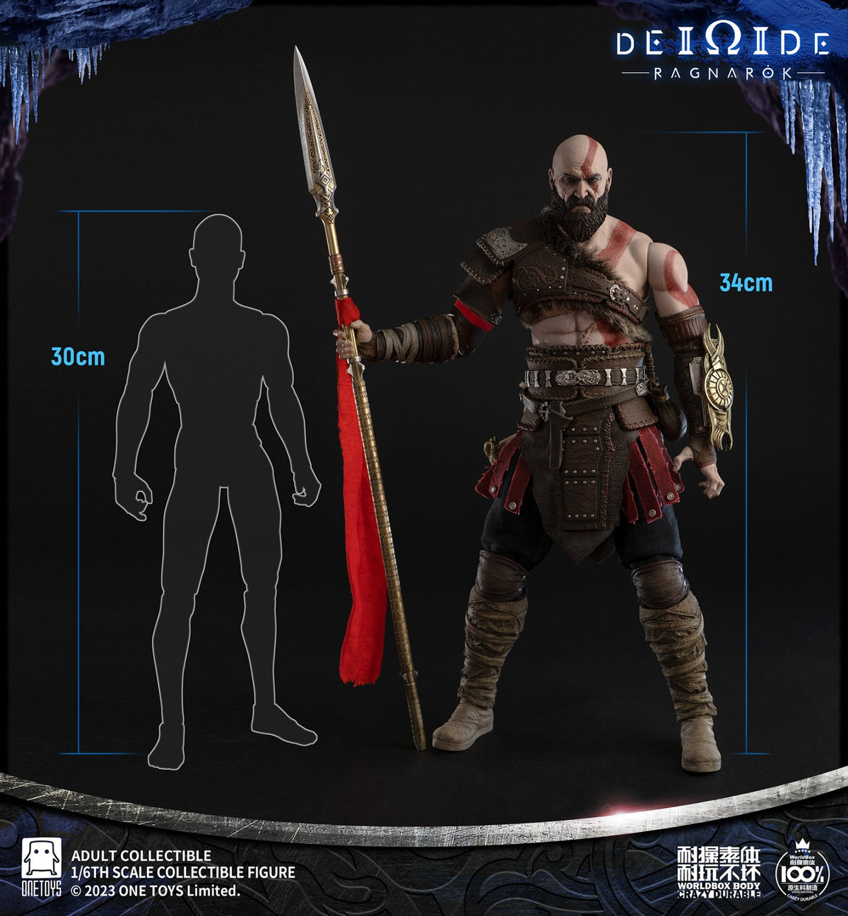 Worldbox OT019 1/6 The War God Kratos figura de acción masculina de colección