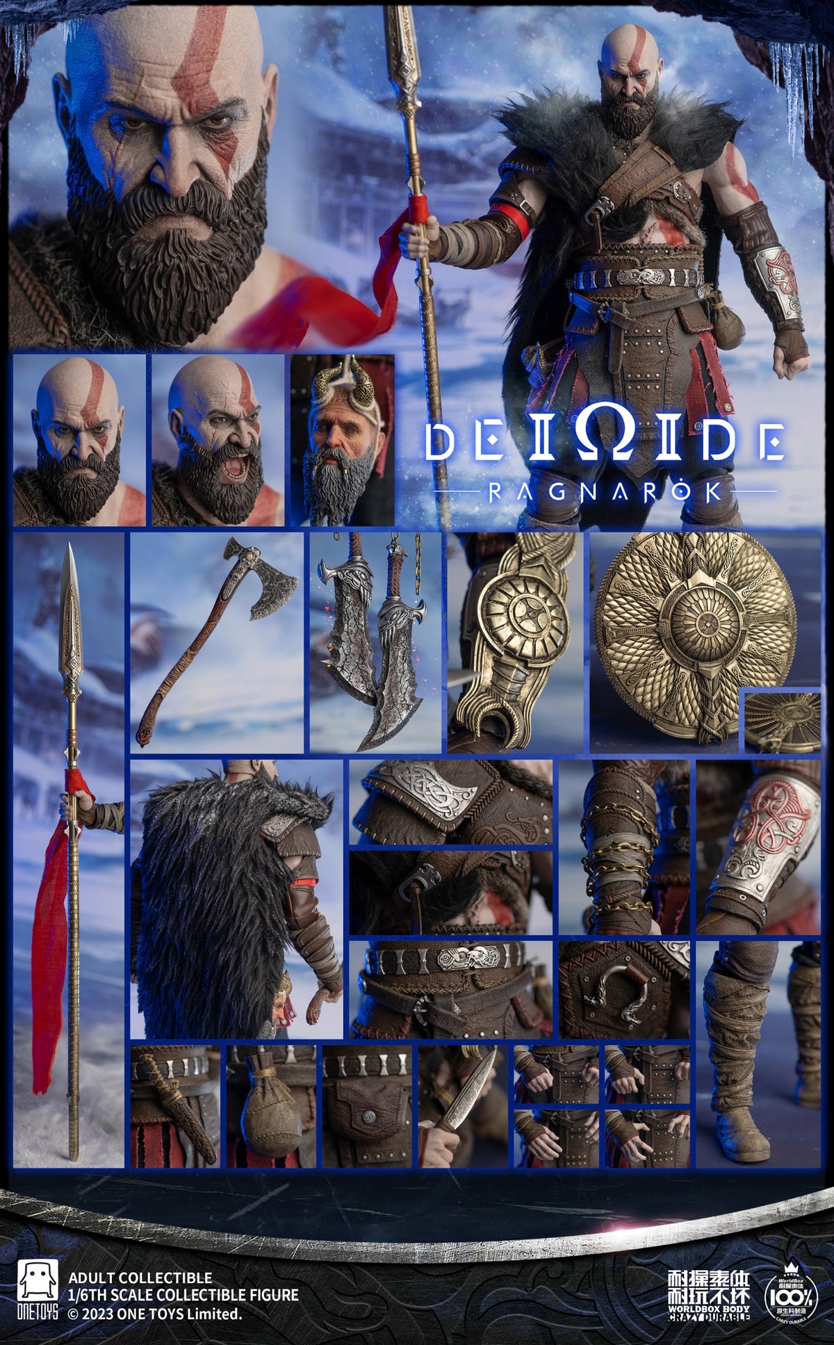 Worldbox OT019 1/6 The War God Kratos figura de acción masculina de colección