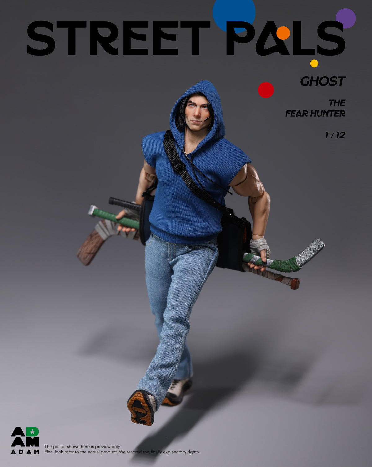 Presale ADAM ADS-001 1/12 Street Pals Ghost The Fear Hunter Action Figure Model