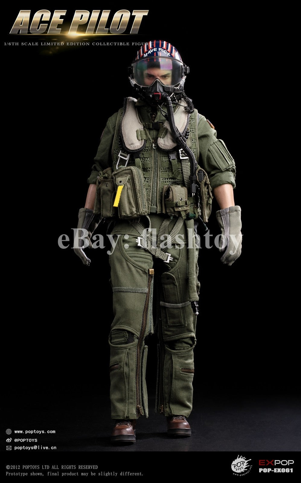Preventa POPTOYS EX061 1/6 ACE Pilot Mitchell The Gun figura de acción Flying Suit