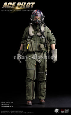 Preventa POPTOYS EX061 1/6 ACE Pilot Mitchell The Gun figura de acción Flying Suit