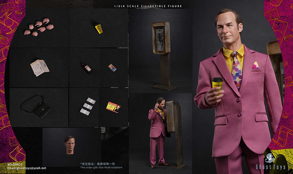 Presale Ghost toys GH-012 1/6 Better Call Seductive Saul Lawyer Goodman Action Figure
