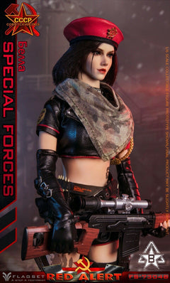 FLAGSET FS73048B 1/6 Red Alert Mobilize Troops Sniper modelo de figura de acción femenina