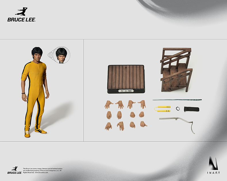 Presale INART Gy A043 1/6 Bruce Lee Collectible Action Figure Toy Yellow Outfit Set
