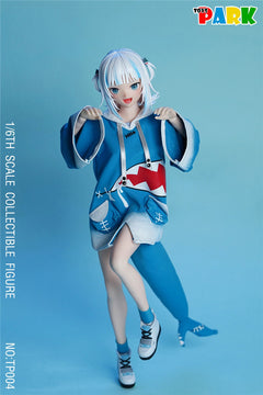 TOYS PARK TP004 1/6 Shark Girl Head & Clothing Accessories Set for Female Body