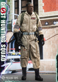 PRESENT TOYS PT-sp58 1/6 Ghost Hunting Squad Zeddemore modelo de figura de acción masculina