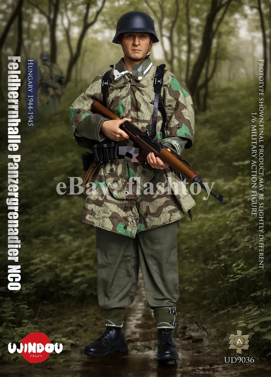 UJINDOU UD9036 1/6 WWII Feldherrnhalle Panzergrenadier NCO Hungary Action Figure