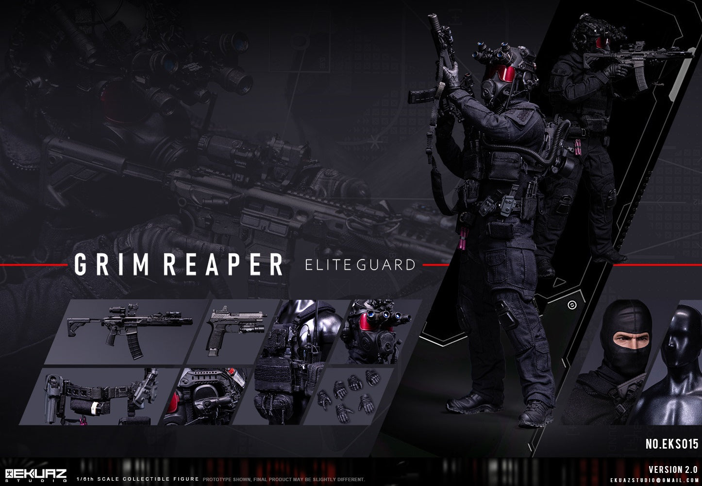 Presale EKUAZ STUDIO EKS015 1/6 Resident Zombie Evil Crisis Grim Reaper 2.0 Hunk