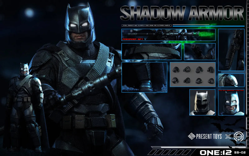 PRESENT TOYS SS-02 1/12 Bat Man Shadow Armor Collectible Male Action Figure Toy
