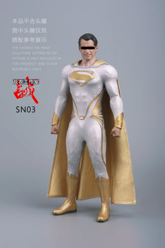 Combat Suit Studio SN03 1/6 White Gold Super Man conjunto de traje for Jor-El