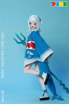 TOYS PARK TP004 1/6 Shark Girl Head & Clothing Accessories Set for Female Body