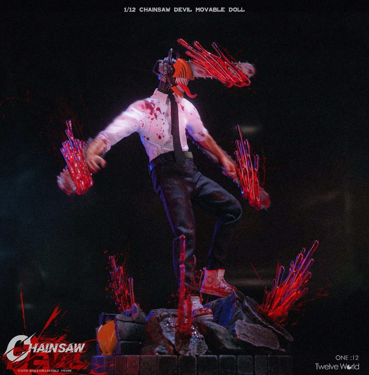 TWTOYS TW2258 1/12 Chainsaw Man 6" Collectible Action Figure Model Deluxe Ver.
