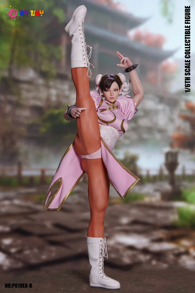 Presale PLAY TOY P019EX-B 1/6 Street Fighter Chun-Li Action Figure Pink Ver.