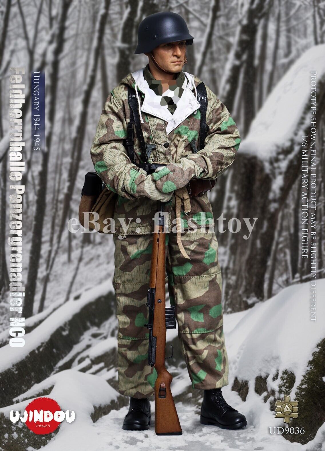 UJINDOU UD9036 1/6 WWII Feldherrnhalle Panzergrenadier NCO Hungary Action Figure