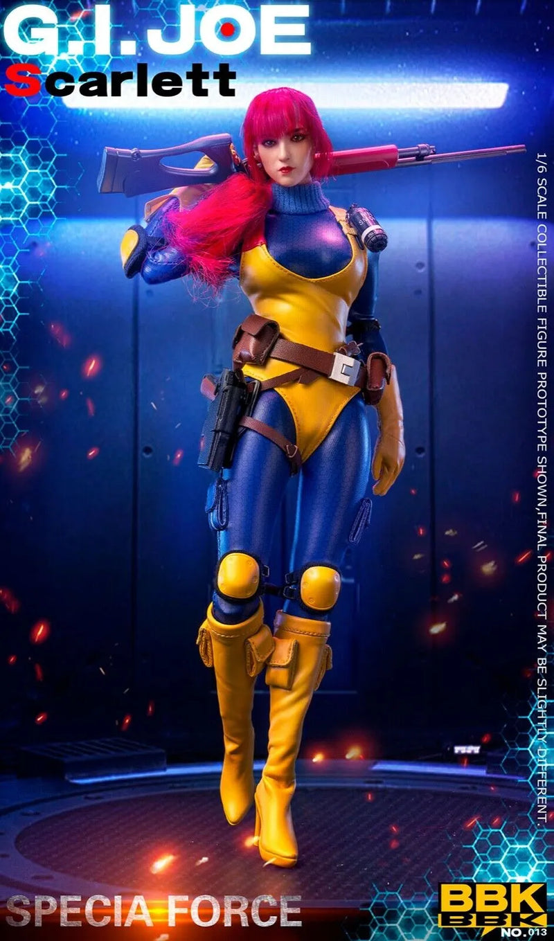BBK BBK013 1/6 GIJOE Redhead Girl Scarlett Female Action Figure Collection Doll