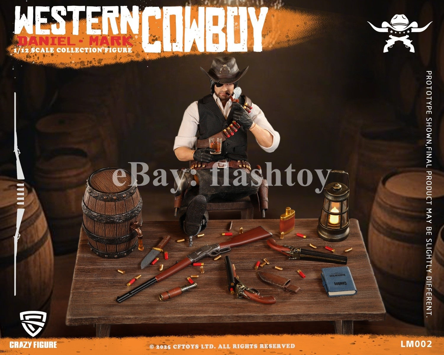 Presale CRAZY FIGURE LM002 1/12 Western Cowboy Daniel Mark Action Figure Deluxe