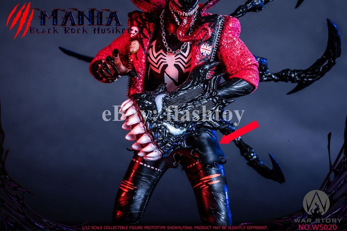 Presale War Story WS020 1/12 Black Rock Musician Mania Action Figure Model Toy
