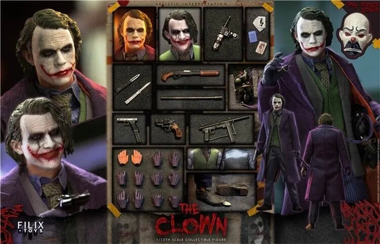FILIX TOYS FX004 1/12 Joker Heath Ledger 6" Male Action Figure Model Toy