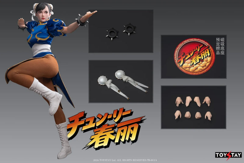 Presale TOYSTAY TS-011A 1/6 Kung Fu Girl Chun Li Female Action Figure Toy Blue Ver.