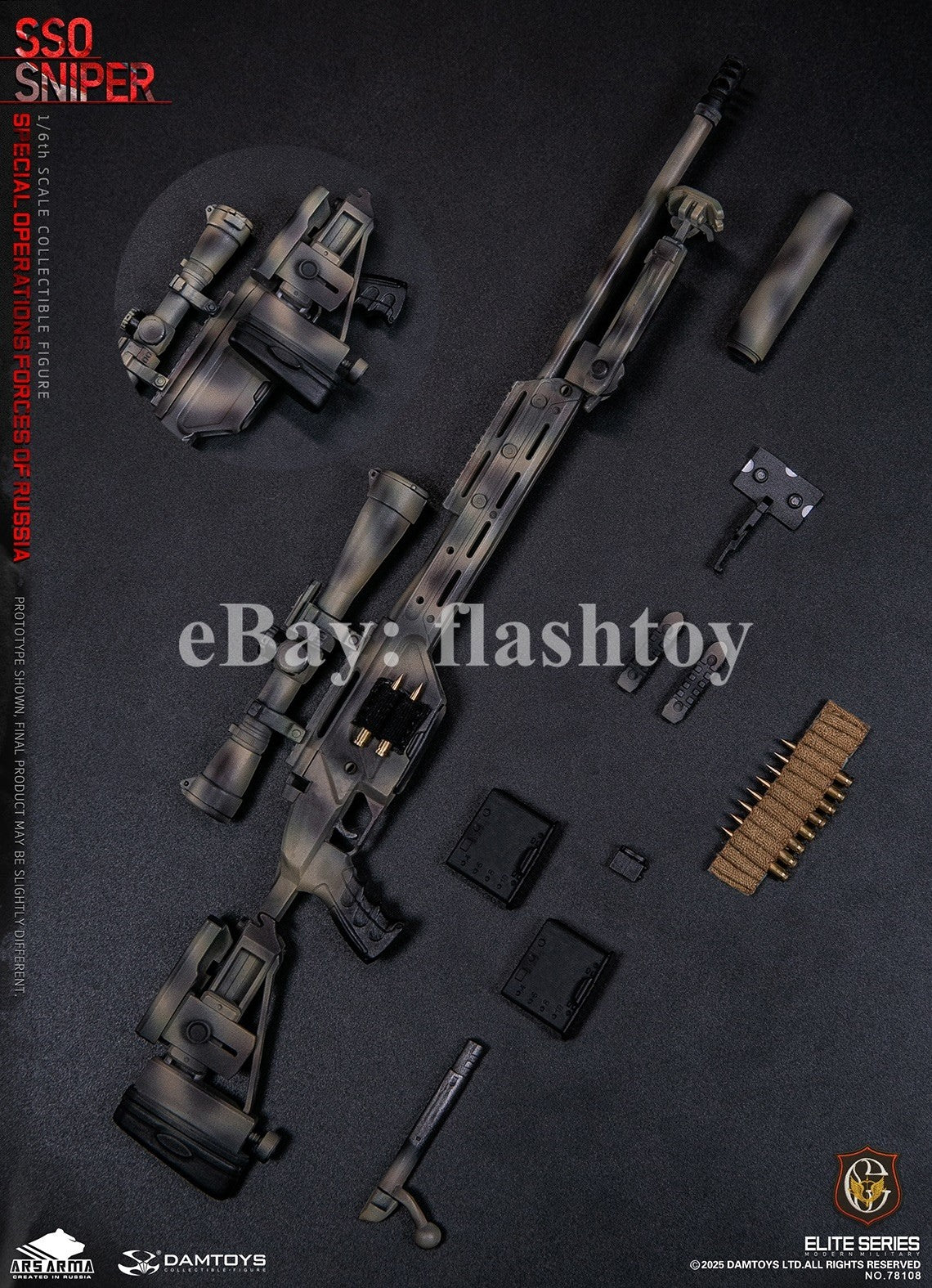 Presale DAMTOYS 78108 1/6 Special Operations Forces of Russia SSO Sniper Model