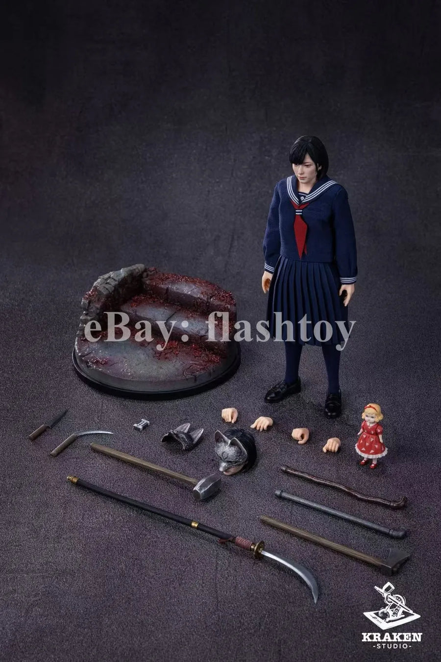 Preventa Kraken Studio 1/12 Silent Village Shimizu Hinako modelo de figura de acción
