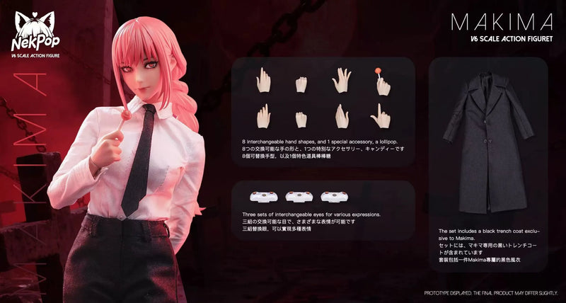 NekPop Studio NEK001 1/6 Chainsaw Man Makima Female Action Figure Model Toy