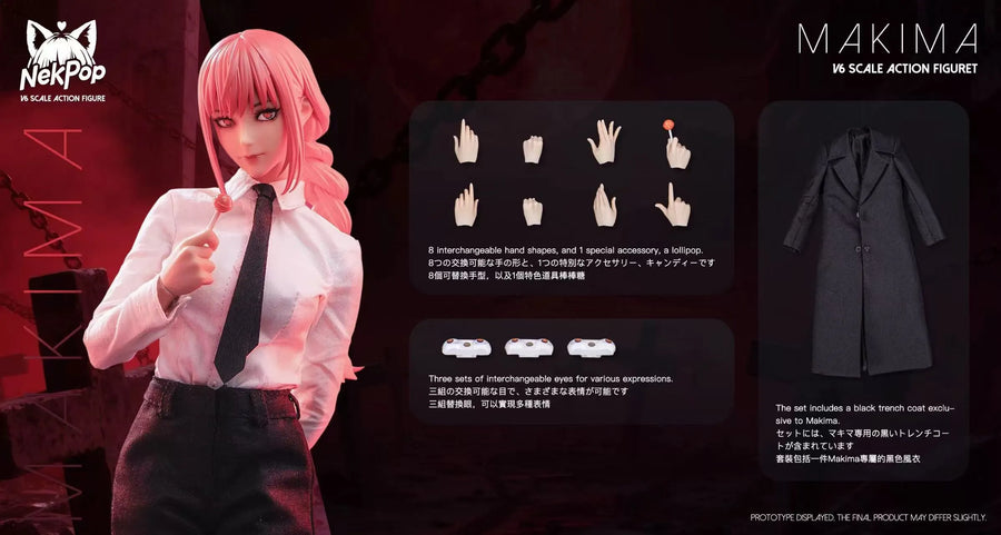 NekPop Studio NEK001 1/6 Chainsaw Man Makima figura de acción femenina de colección