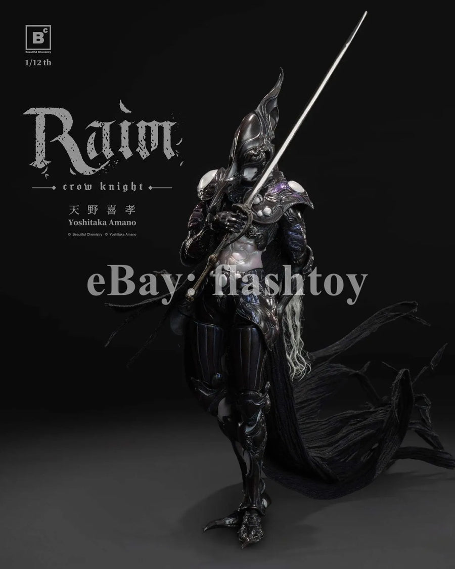 Preventa BC x Yoshitaka Amano BC202517 1/12 RAIM Crow Knight modelo de figura de acción