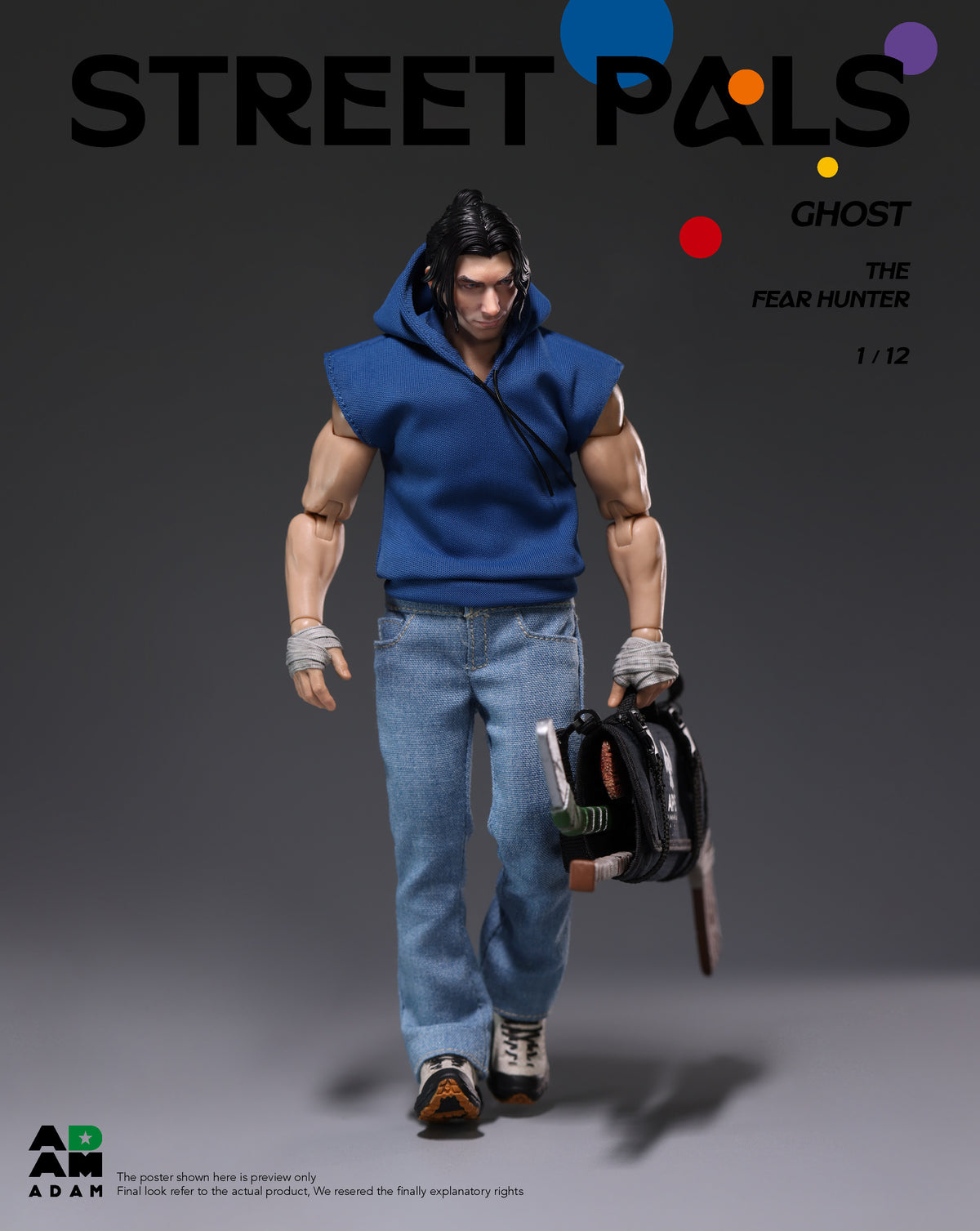 Presale ADAM ADS-001 1/12 Street Pals Ghost The Fear Hunter Action Figure Model