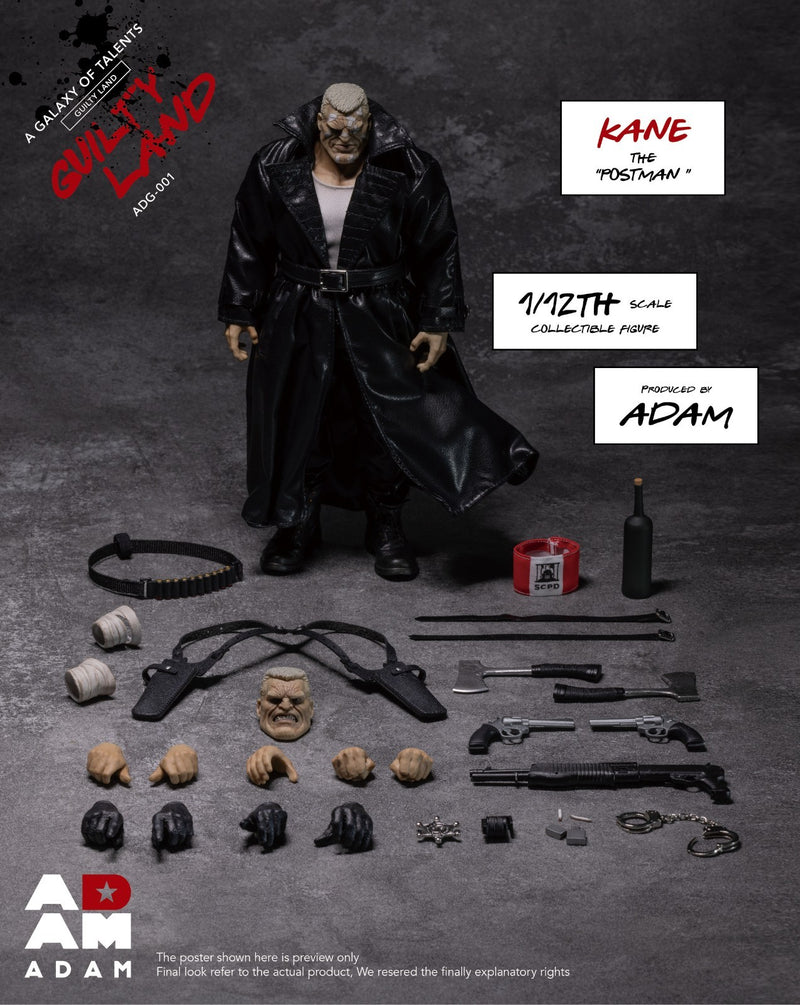 ADAM ADG-001 1/12 Guilty Land Postman Kane 6" Male Action Figure Model Toy