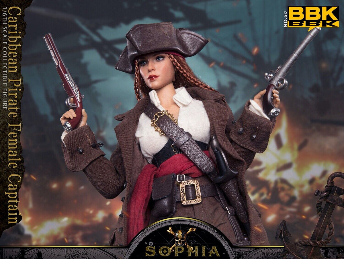 BBK BBK017 1/6 Caribbean Pirate Sophia Female Captain 12" Action Figure Model