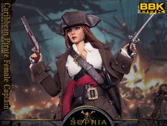 BBK BBK017 1/6 Caribbean Pirate Sophia Female Captain 12" Action Figure Model