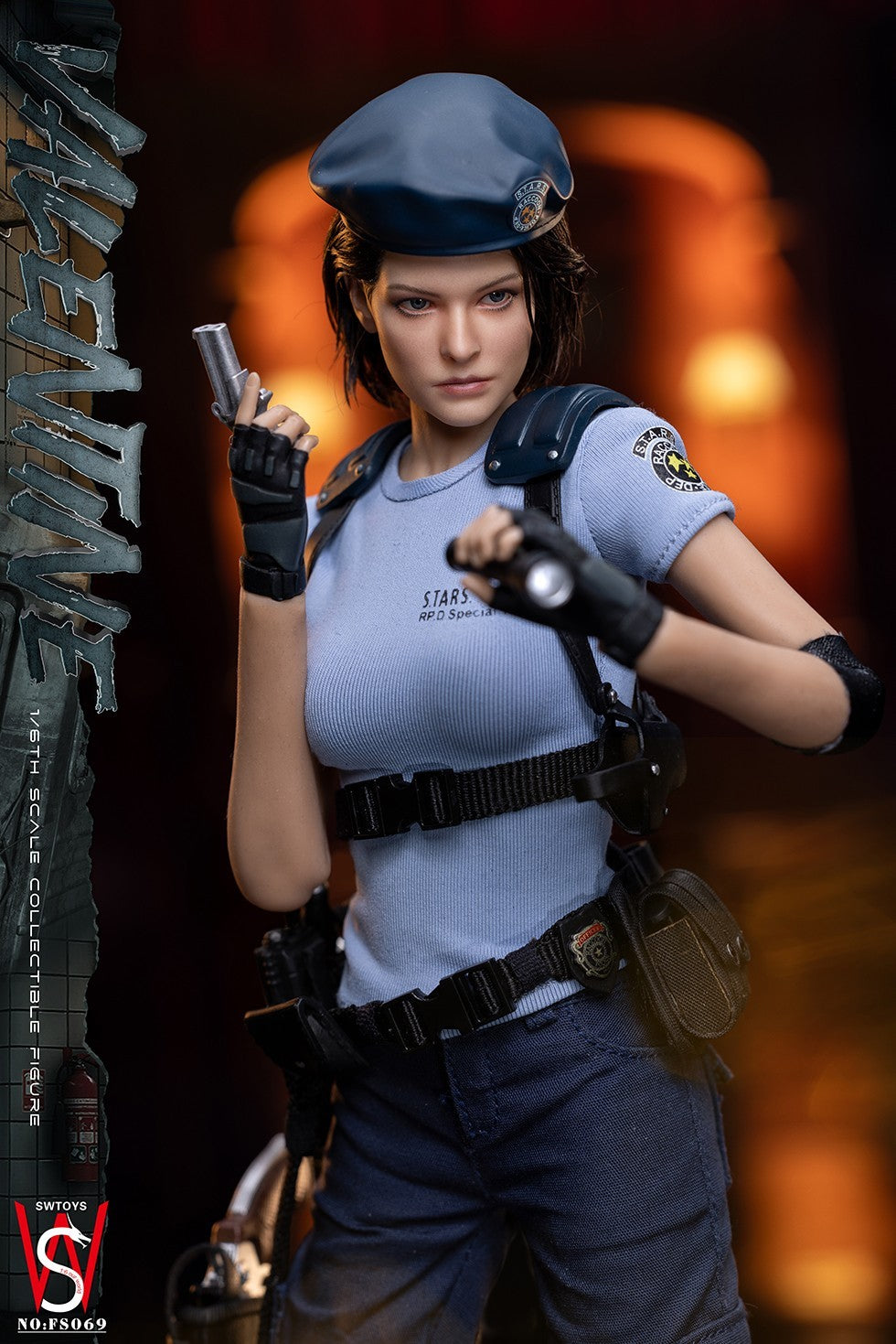 SWTOYS FS069 1/6 Zombie Killer Policewomen Valentine Female Action Figure Model