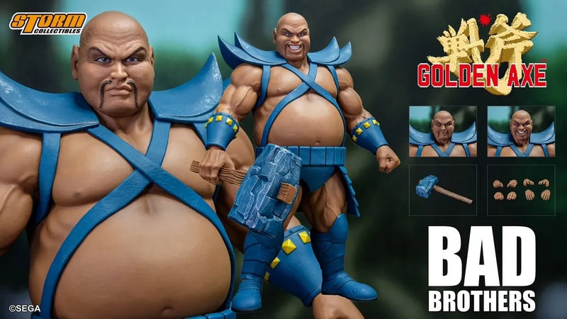 Storm Toys SGGX07BL 1/12 Golden Axe The Bad Brothers Hammering Giants Figure Toy