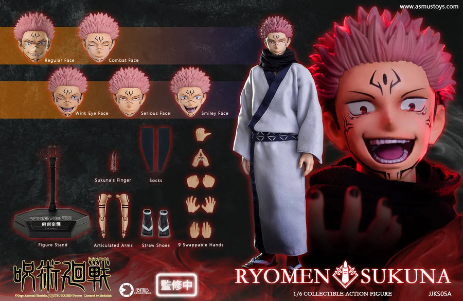Preventa Asmus JJKS05A 1/6 Jujutsu Kaisen Ryomen Sukuna modelo de figura de acción masculina