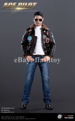 Preventa POPTOYS EX059 1/6 ACE Pilot Mitchell The Gun figura de acción Jacket Ver.