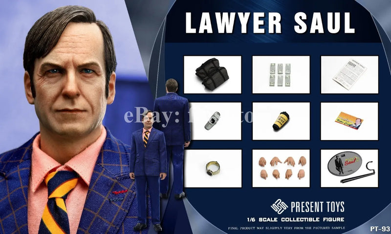 Presale PRESENT TOYS PT-sp93 1/6 Saul Lawyer Goodman Male Action Figure Model